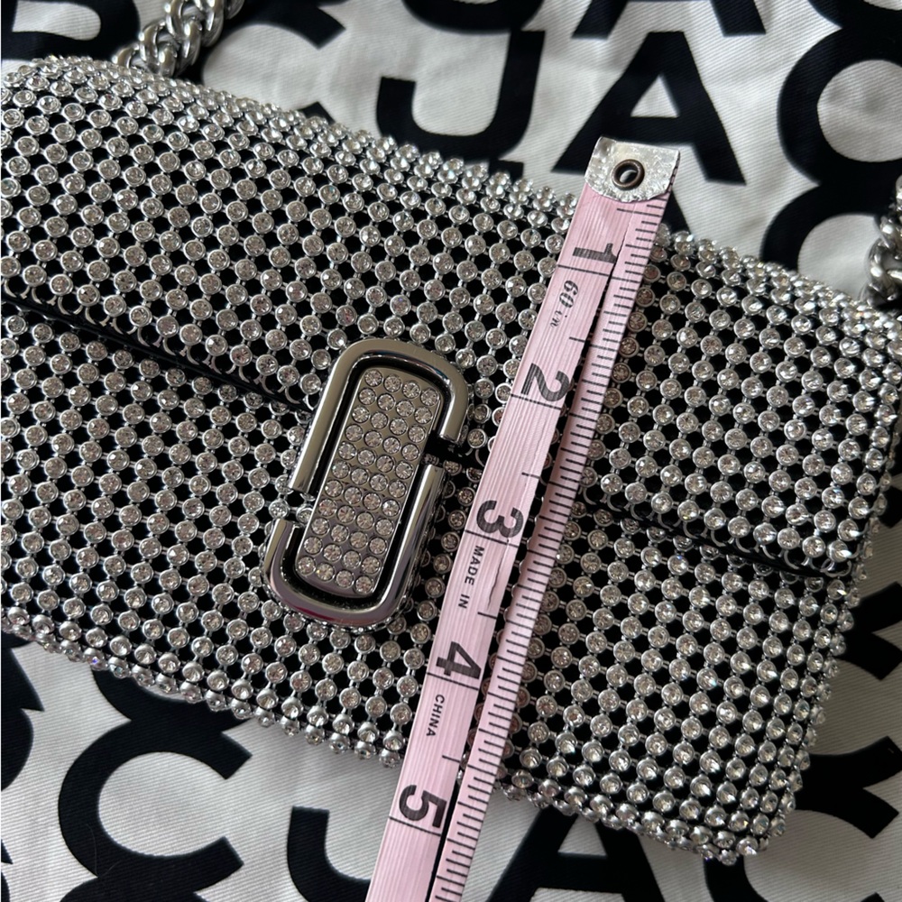 NWT MARC JACOBS The Rhinestone J Marc Crystal Embellished Shoulder Bag - Picture 13 of 17